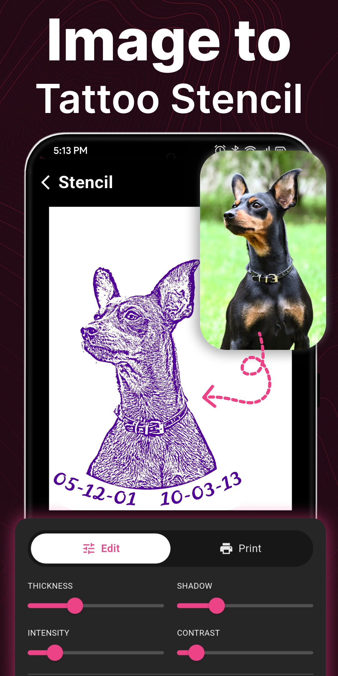 Image to Tattoo Stencil